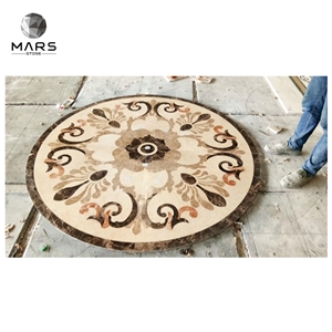 Factory Price Customized Round Square Floor Waterjet Marble