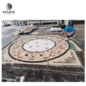 Factory Price Customized Round Square Floor Waterjet Marble