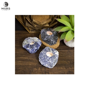 Factory Price Hot Natural Blue Sodalite Stone Candle Holder