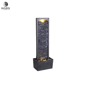 Factory Resin Waterfall Fountain With Light Indoor Garden
