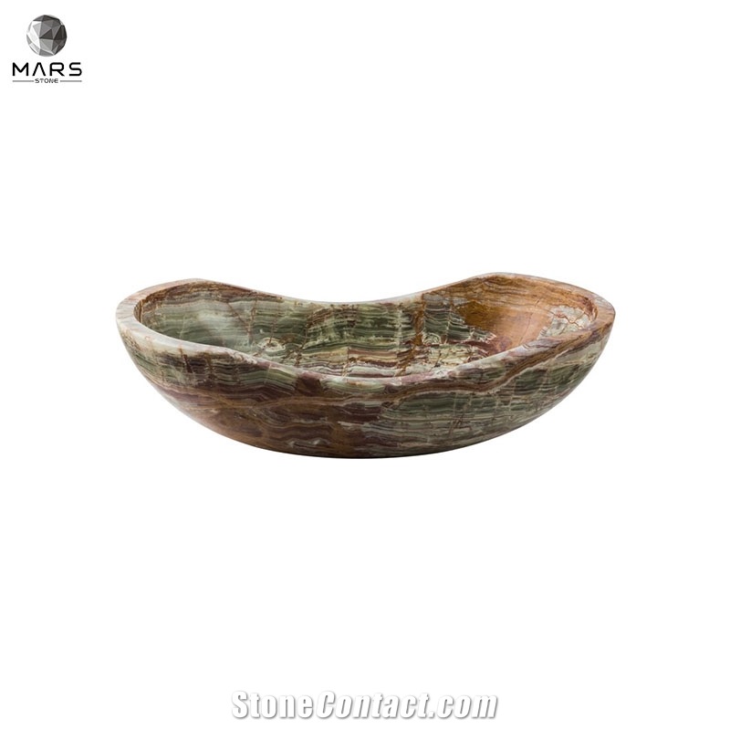 Factory Supply Cheap Colorful Stone Oval Onyx Sink Basin