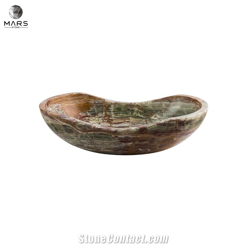 Factory Supply Cheap Colorful Stone Oval Onyx Sink Basin