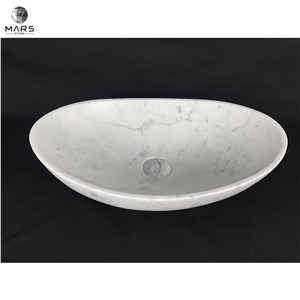 Factory Supply Italian Bianco Carrara Marble Wash Basin
