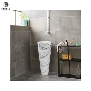 High Quality Natural Marble Calacatta Viola Standing Basin