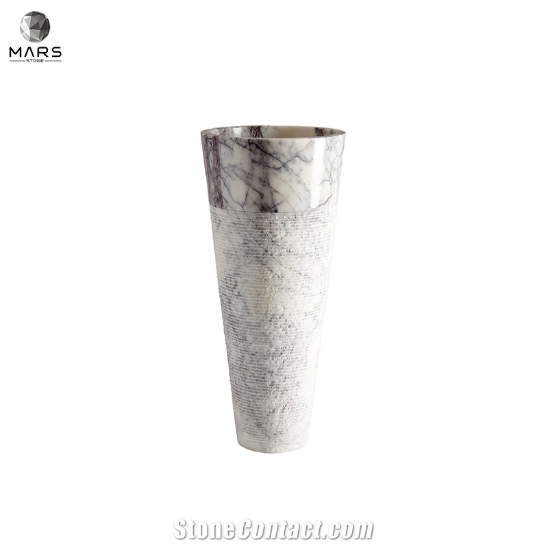 High Quality Natural Marble Calacatta Viola Standing Basin