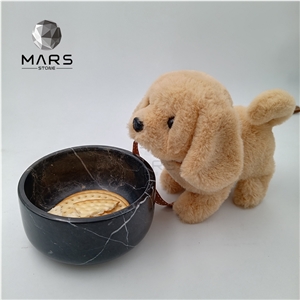 Hot Sale Serving Bowl High Class Black Pet Marble Bowl