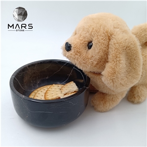 Hot Sale Serving Bowl High Class Black Pet Marble Bowl