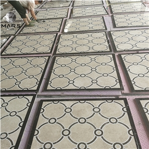 Hot Sales Ultraman Beige Grey Marble For Waterjet Medallions