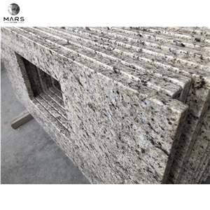 Hotel Prefab Giallo Ornamental Granite Gold Vanity Tops