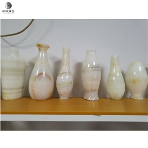 Light Green Onyx Stone High Polishing Design Onyx Vase