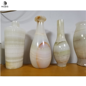 Light Green Onyx Stone High Polishing Design Onyx Vase