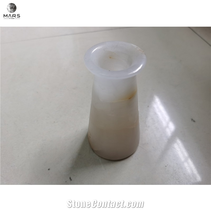 Light Green Onyx Stone High Polishing Design Onyx Vase
