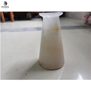Light Green Onyx Stone High Polishing Design Onyx Vase