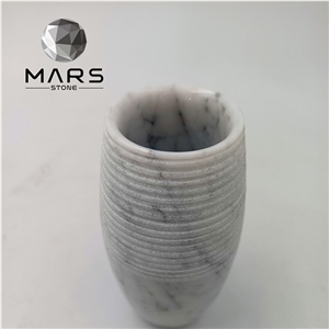 Lobby Hall Decoration Carved White Marble Vases