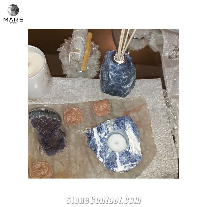 Luxury Best Design Modern Natural Onyx Stone Candle Holder