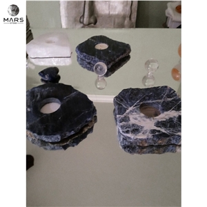 Luxury Best Design Modern Natural Onyx Stone Candle Holder