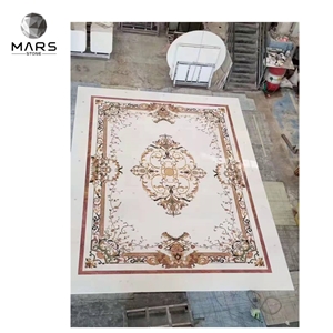 Luxury Grand Stair Unique Crema Marfil Carrara Floor Marble