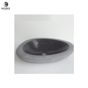 Luxury New Design Table Top Round Blue Marble Vessel Sink