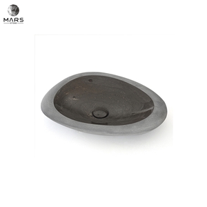Luxury New Design Table Top Round Blue Marble Vessel Sink