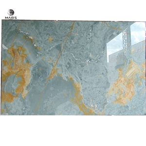 Luxury Stone Natural Golden Blue Onyx Slabs