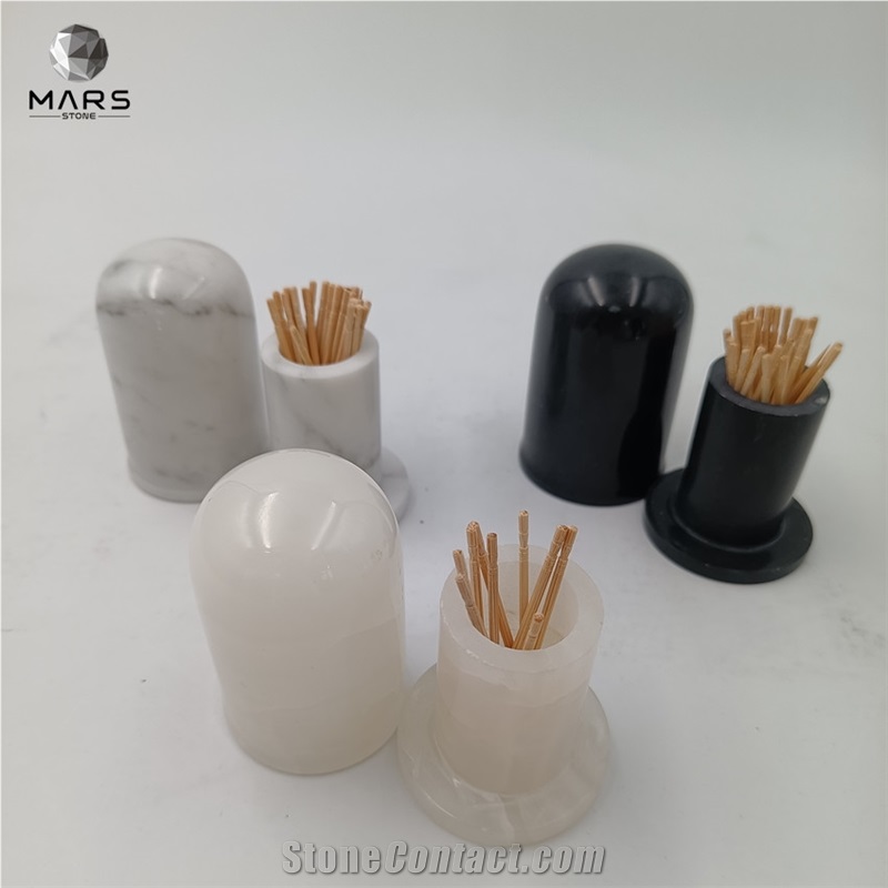 Marble Accessories Toothpick Holder Box
