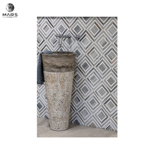 Modern Pyrenees Honed Polished Marble Silver Apollo Basin