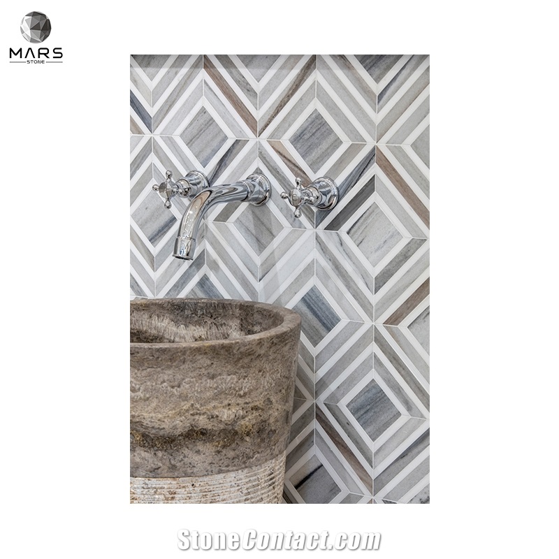Modern Pyrenees Honed Polished Marble Silver Apollo Basin