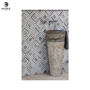 Modern Pyrenees Honed Polished Marble Silver Apollo Basin