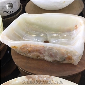 Modern White Rectangular Onyx Bathroom Sinks Modern White Rectangular Onyx Bathroom Sinks