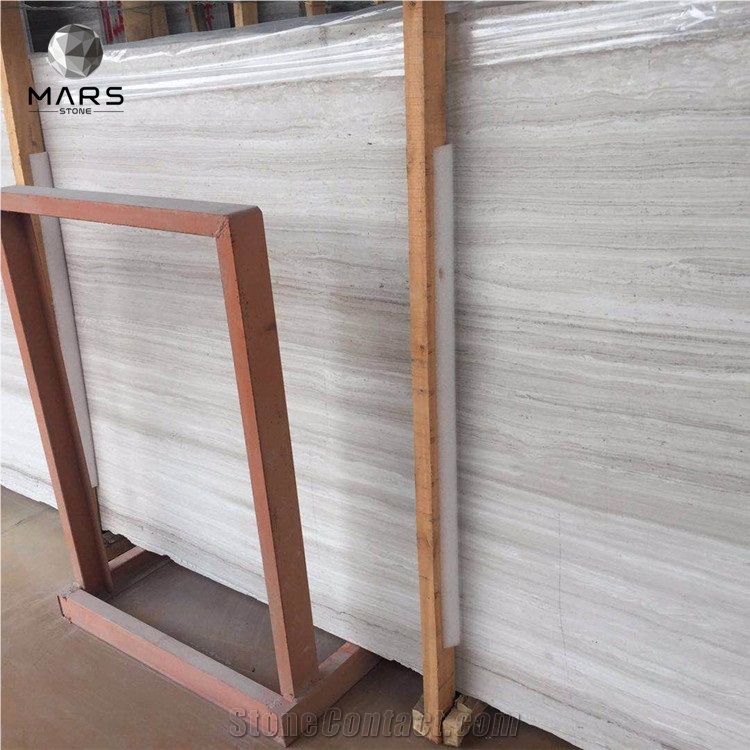 Modern White Wood Grain Marble For Interior Design