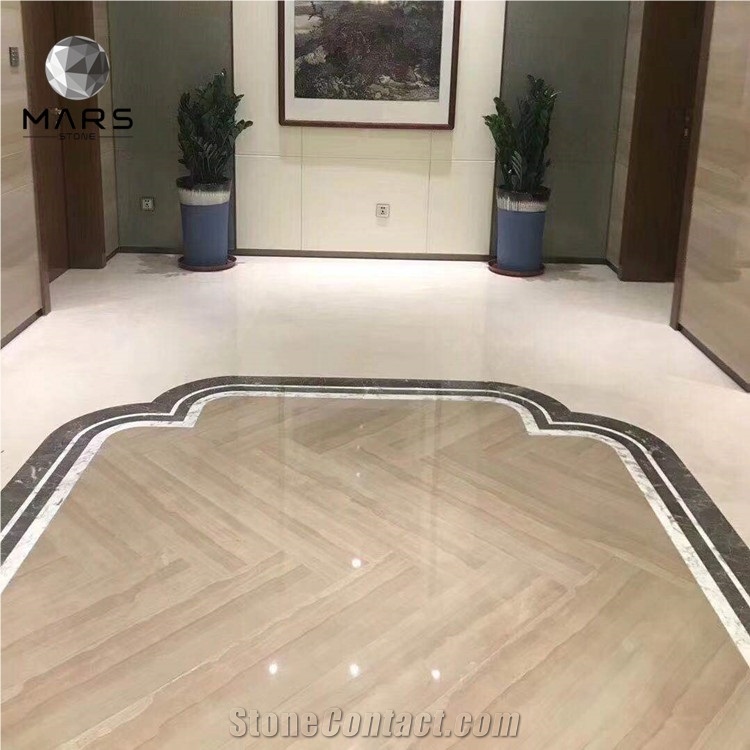 Modern White Wood Grain Marble For Interior Design