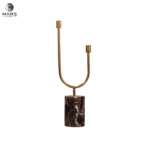 Natural Black Marble Table Top Candle Jar Candle Stick