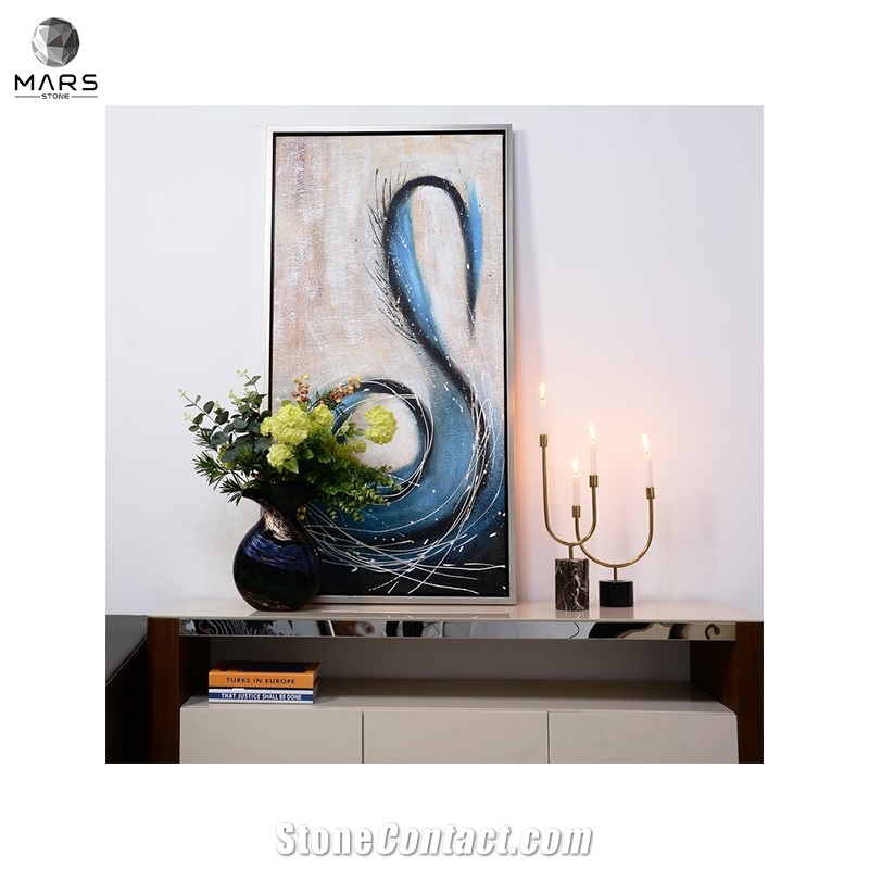 Natural Black Marble Table Top Candle Jar Candle Stick
