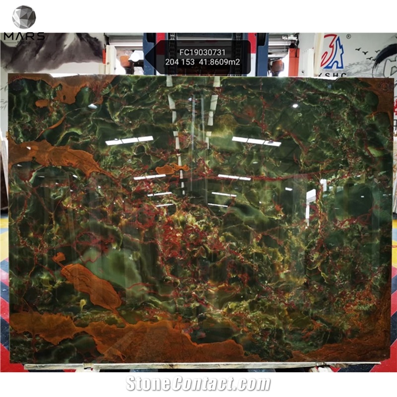 Natural High Quality Afghan Green Onyx Slab Popular