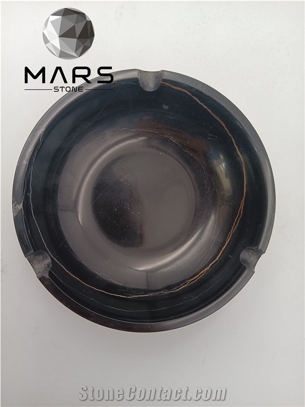 Natural Marble Stone Handmade Crafts Unique Ashtray