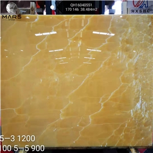 Natural Orange Yellow Onyx Stone Slab