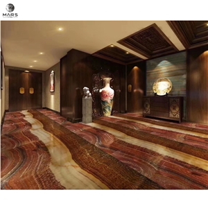 Natural Red Onyx Wall Stone Panel Decor