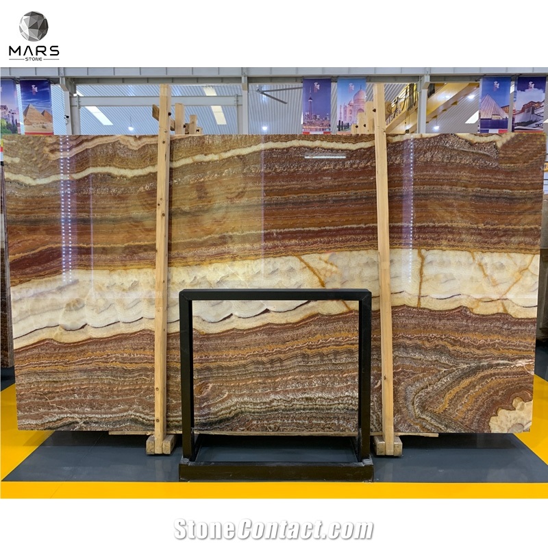Natural Red Onyx Wall Stone Panel Decor