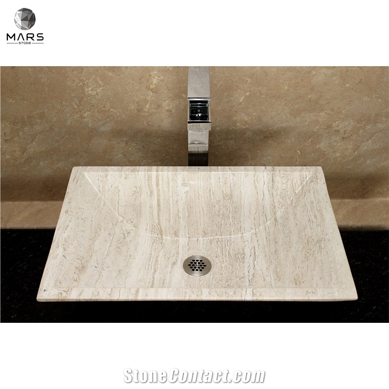 Natural Stone Rustic Travertine Carved Sink