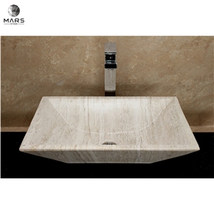 Natural Stone Rustic Travertine Carved Sink