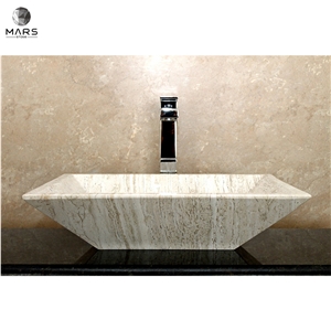 Natural Stone Rustic Travertine Carved Sink