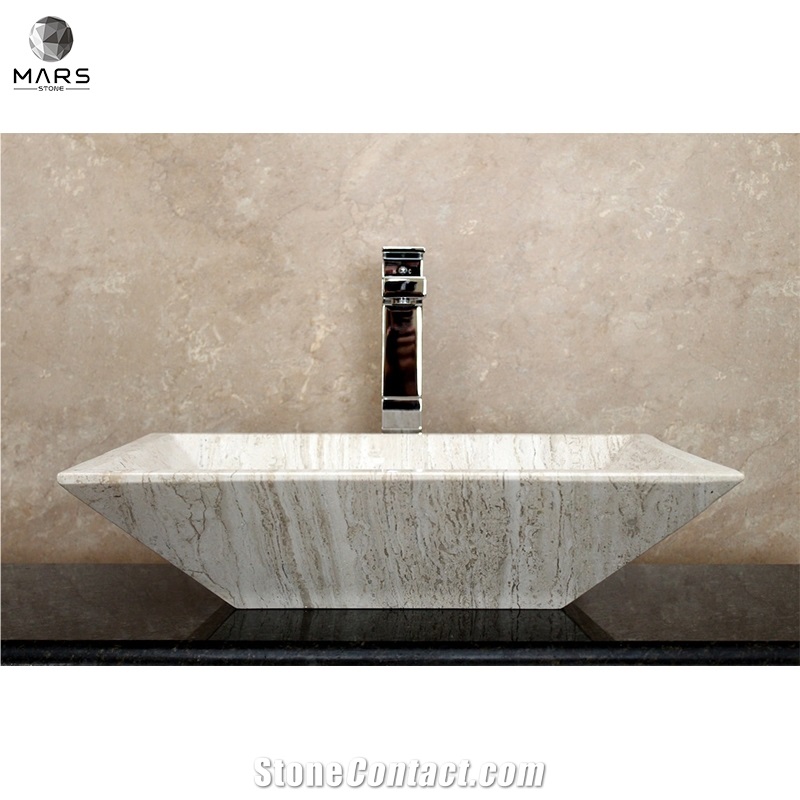 Natural Stone Rustic Travertine Carved Sink