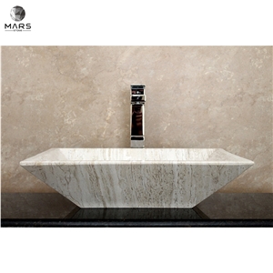 Natural Stone Rustic Travertine Carved Sink