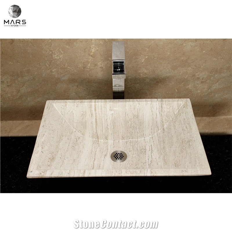 Natural Stone Rustic Travertine Carved Sink