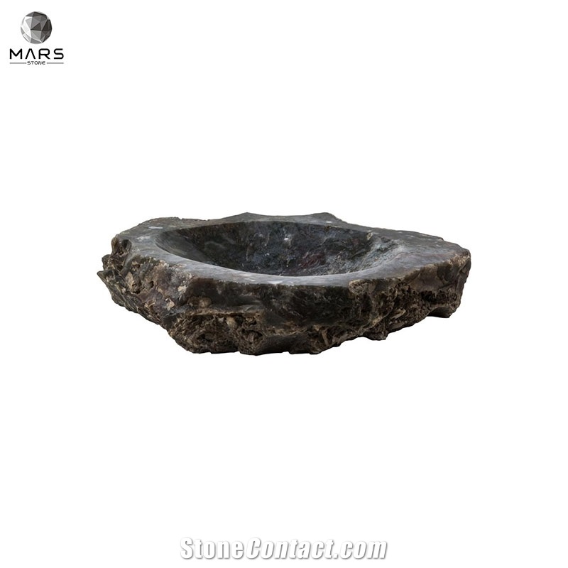 New Arrival Unique Decoration Natural Black Stone Basin