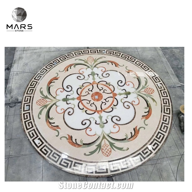 New Design Customized Marble Water Jet Round Medallion Tile