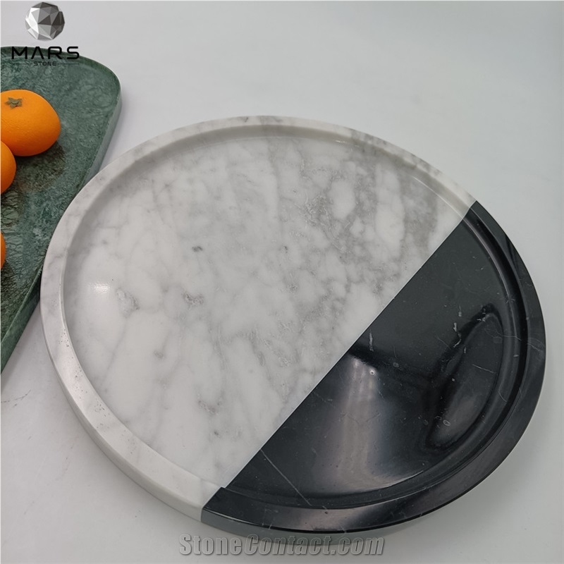 New Design Modern Decorative Tray Marble Pattern Fruit Tray