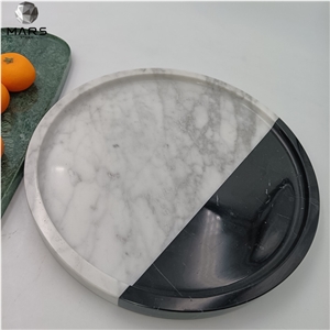 New Design Modern Decorative Tray Marble Pattern Fruit Tray