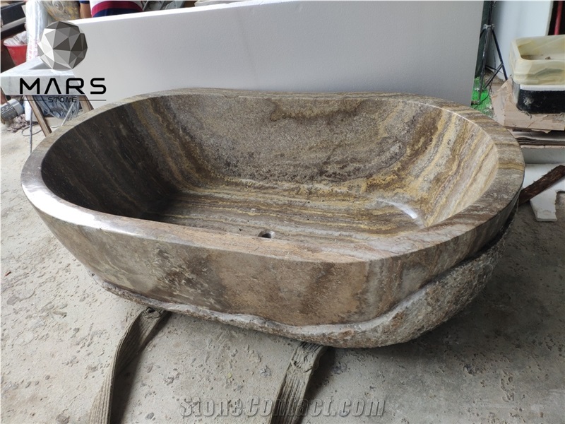 Newly Design But Factory Price Luxury Travertine Bath Tubs