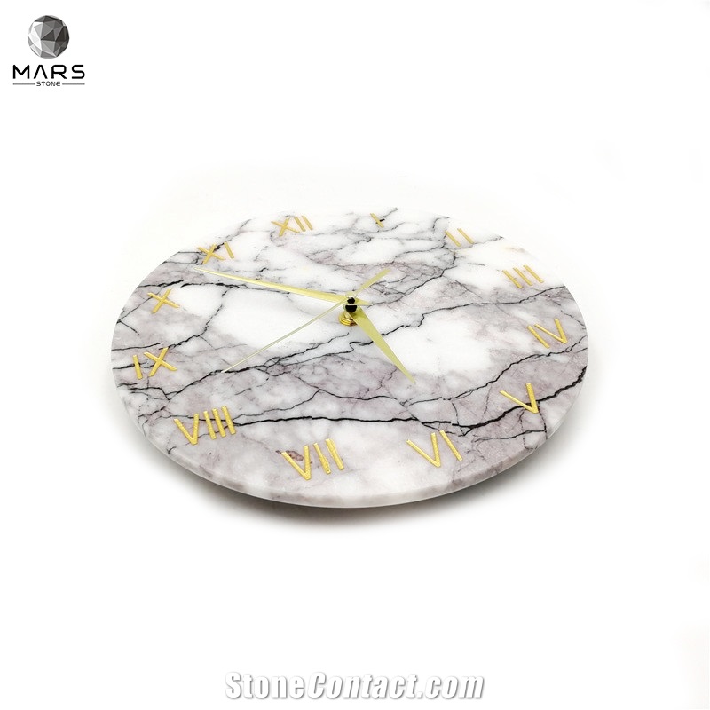 Personalized Modern Design Circular Marble Wall Clock